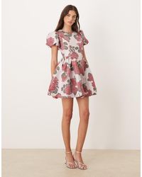 Sister Jane - Good Days Jacquard Puff Sleeve Mini Dress - Lyst