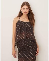 ASOS - Co-Ord Sheer Mesh Tie Back Halter Neck Cami Top - Lyst