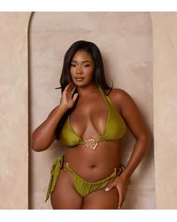 Moda Minx Curve - X Alessa Tyrrell-charles Triangle Bikini Top With Molten Hardware - Lyst
