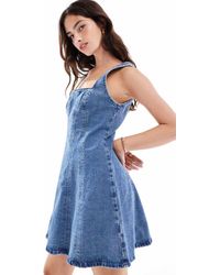 Abercrombie & Fitch - Denim Mini Dress - Lyst