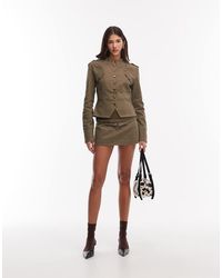 Motel - Desau Twill Mini Skirt - Lyst