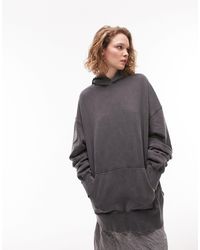 TOPSHOP - Premium Oversized Double Layered Hoodie - Lyst