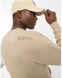 Replay - Sweat à logo - taupe - Lyst