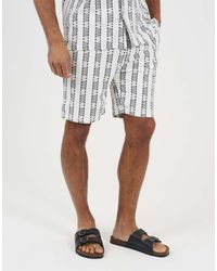 Brave Soul - Graphic Stripe Shorts - Lyst