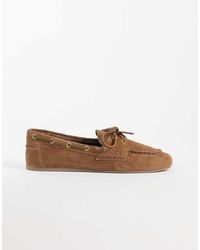 Mango - 100% Suede Boat Shoe - Lyst