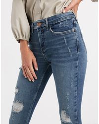 River Island Denim Grey Ripped Amelie 