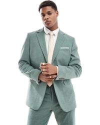 SELECTED - Linen Mix Slim Fit Suit Jacket - Lyst