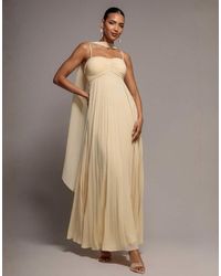 Goddiva - Sleeveless Pleated Chiffon Multiway Scarf Maxi Dress - Lyst