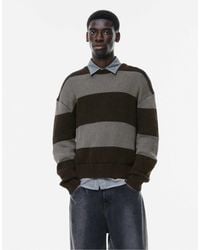 Pull&Bear - Pull en maille - délavé ombré chiné - Lyst