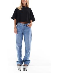 Bershka - Petite Straight Leg Jeans - Lyst