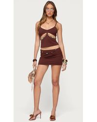 Edikted - Neri Beaded Belt Mini Skirt - Lyst