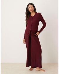 ASOS - Asos Design Maternity Lounge Mix & Match Rib Wide Leg Pants - Lyst