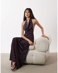 WeWoreWhat - Cowl Halter Maxi Dress - Lyst