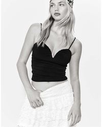 Stradivarius - Top Met Bandjes En V-Hals - Lyst