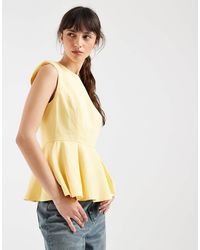 ASOS - Tailored Peplum Shell Top - Lyst