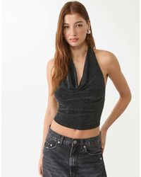 Stradivarius - Top dos nu à paillettes - Lyst