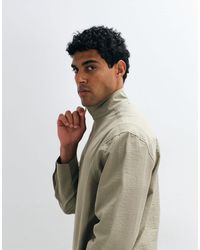 ASOS - Oversized Zip Through Funnel Neck Jacket - Lyst