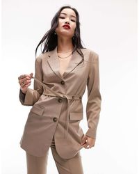 TOPSHOP - Belted Blazer - Lyst
