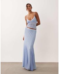 ASOS - Spot Mesh Maxi Skirt Co-ord - Lyst