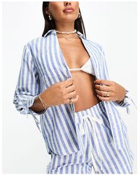 Accessorize - Long Sleeve Stripe Beach Shirt - Lyst