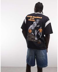 AND1 - Logo Oversized T-shirt With Basketball Back Print - Lyst