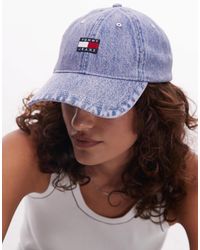 Tommy Hilfiger - Flag Logo Washed Denim Cap - Lyst