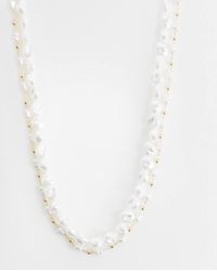 ASOS - Pack De 2 Collares De Perlas Sintéticas De Agua Dulce Pequeñas De Asos Design Curve-Blanco - Lyst