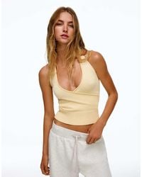 Bershka - Halter Neck Crossover Top - Lyst
