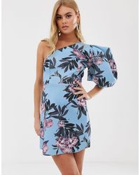 asos design botanical floral plunge belted pleated midi dress