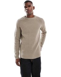 New Look - Jersey Color Visón De Punto Inglés De -Gris - Lyst