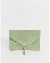 asos navy clutch bag