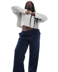 ONLY - Broek Van Corduroy Met Wijde Pijpen En Elastische Taille - Lyst