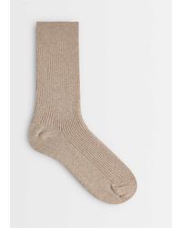 SELECTED - Ribbed Crew Socks - Lyst
