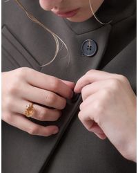 ASOS - – er ring mit bernsteinfarbenem, eingefasstem stein - Lyst