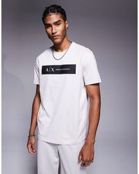 ARMANI EXCHANGE - T-shirt à logo central - Lyst