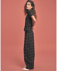 Stradivarius - Smart Check Barrel Trousers - Lyst