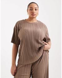 ONLY - Boxy Plisse T-Shirt Co-Ord - Lyst