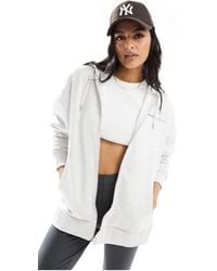 ASOS - Co-ord Oversized Zip Through Hoodie With Logo - Lyst