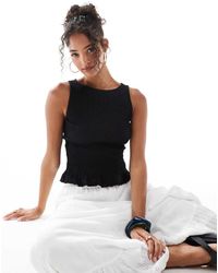 Stradivarius - Gerimpelde Top Met Gelaagd Detail - Lyst