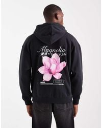 Only & Sons - Vintage Fit Hoodie With Flower Back Print - Lyst