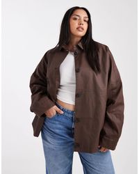 ASOS - Asos design curve – gewachste harrington-jacke - Lyst