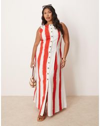 ASOS - Asos design curve - robe longue boutonnée style gilet - Lyst