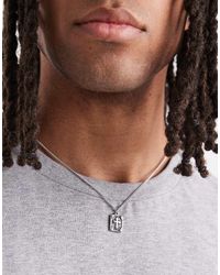 ASOS - Collar Con Colgante Rectangular Con Cruz Pulida De Acero Inoxidable Resistente Al Agua De - Lyst