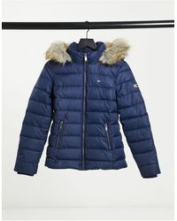 Tommy Hilfiger Chaqueta acolchada azul marino con capucha