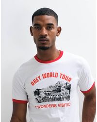 Obey - 7 Wonders World Graphic Short Sleeve Ringer T-shirt - Lyst