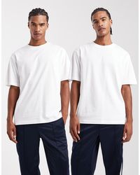 ASOS - Confezione Da 2 T-Shirt Basic Comode Bianche - Lyst