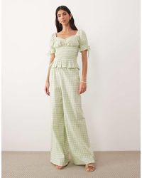 Wednesday's Girl - Co-ord Tie Up Wide Leg Trouser - Lyst