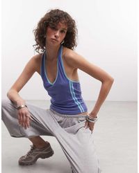 Collusion - Sportieve Gestreepte Haltertop - Lyst