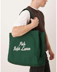Polo Ralph Lauren - Script Logo Large Canvas Tote Bag - Lyst