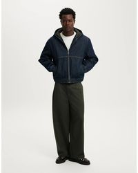 Cotton On - Denim Hooded Bomber Jacket - Lyst